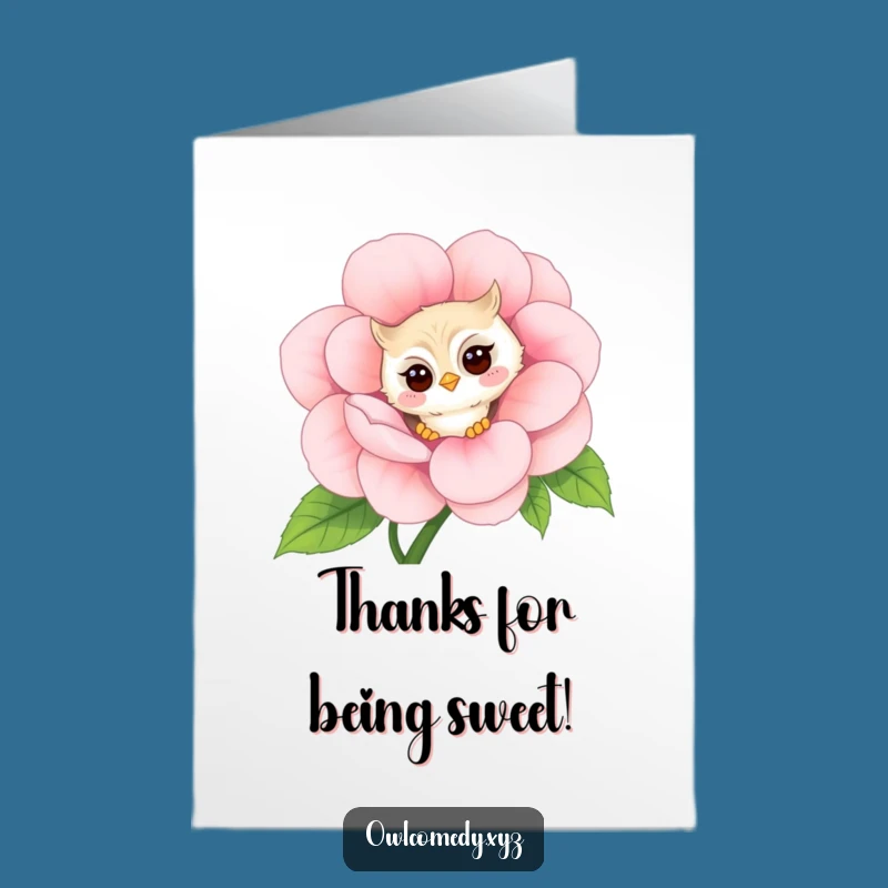 Free Printable Shy Owl Thank You Card - Adorable Downloadable for Heartfelt Thanks