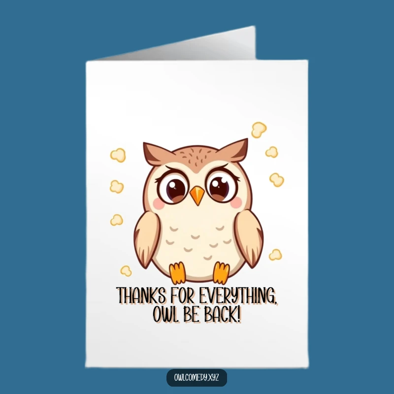 Free Printable Thank You Card: Popcorn Owl, Whimsical DIY Gift!