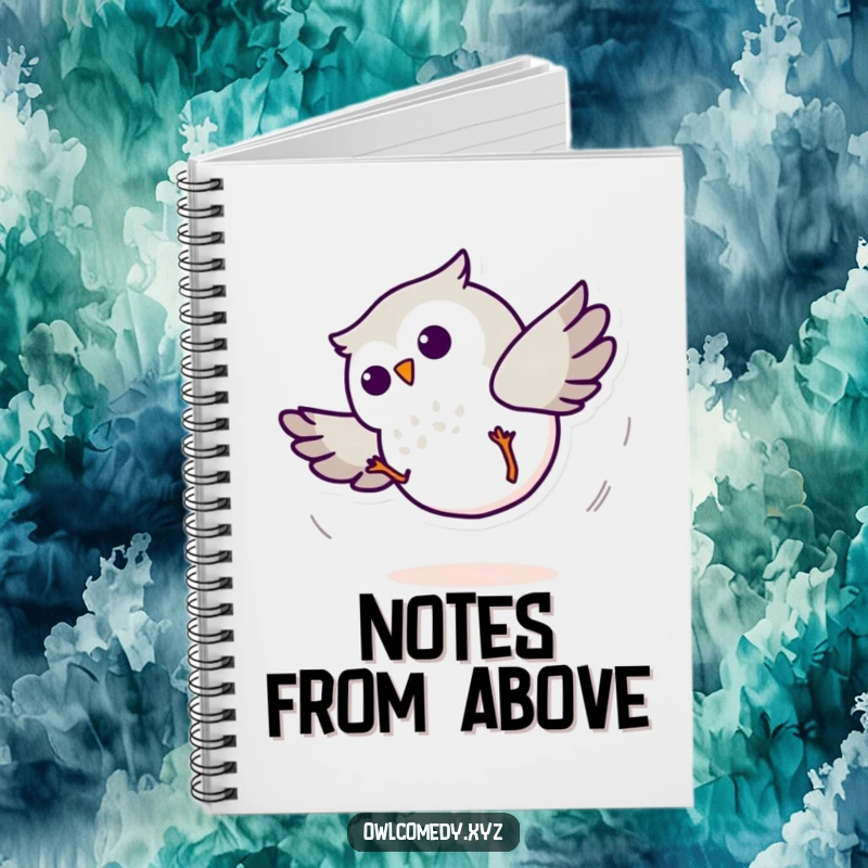Funny Minimalist Owl Cartwheel Notebook: A minimalist owl doing a cartwheel, ideal for note-taking with a playful vibe.