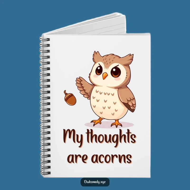 Funny Owl Juggling Acorns Notebook: Ideas & Juggles - Creative Gift