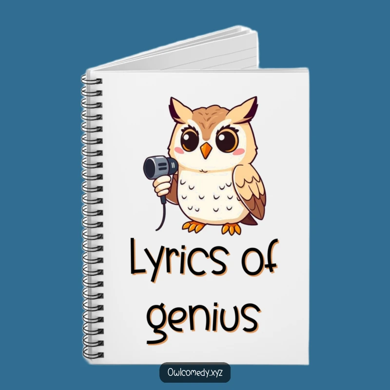 Funny Singing Owl Notebook: Jot Down Lyrics with Humor, A Hilarious Funny Gift!
