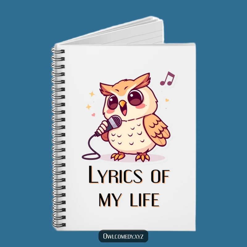 Funny Singing Owl Notebook: Lyrics & Melodies - Creative Gift