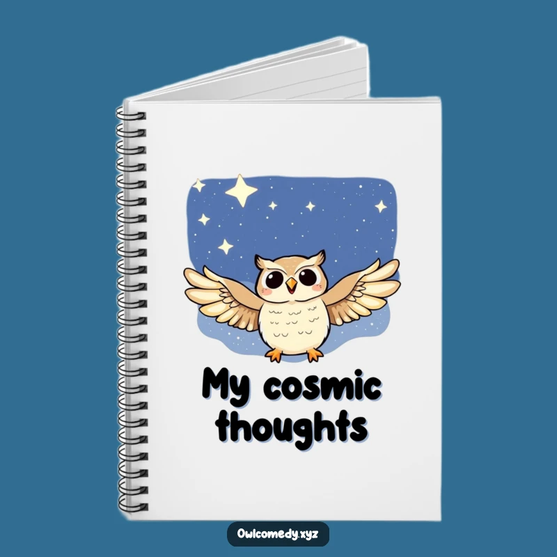 Funny Night Sky Owl Notebook: Jot Down Ideas with Celestial Soaring Flair