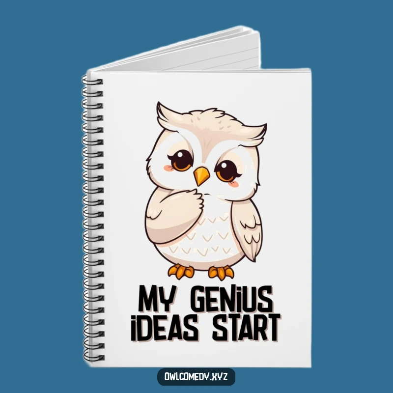 Funny Thoughtful Owl Notebook: Ideas & Insights - Creative Gift