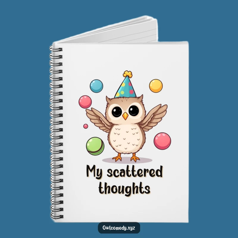 Funny Party Owl Notebook: Jot Down Ideas with Juggling, Festive Flair