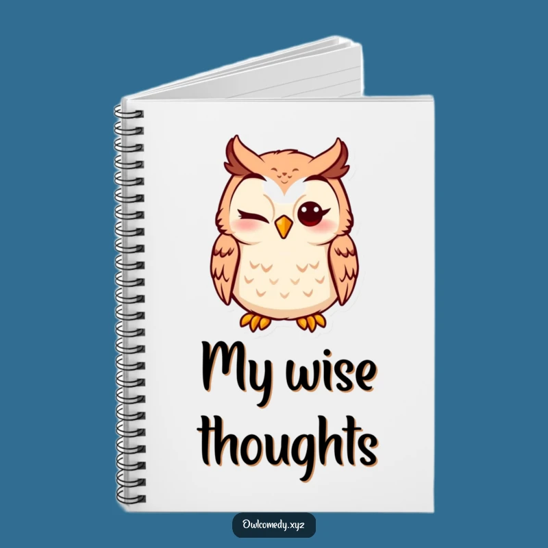 Funny Winking Owl Notebook - Silly Expression Owl Journal for Jotting Laughs