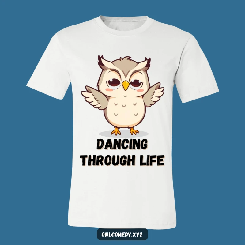 Funny Kawaii Owl Dance T-Shirt - Goofy Grin Fun, Great Funny Gift for Dancers