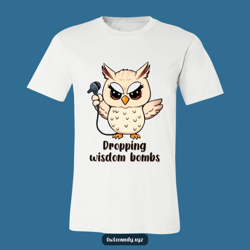 Funny Owl Microphone T-Shirt: Show Off Your Winking Star Power