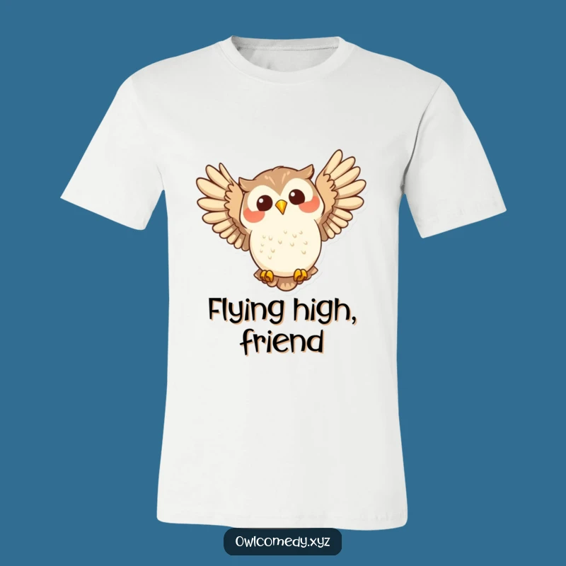 Funny Joyful Owl Flight T-Shirt: Hilarious Happy Apparel and Gift for Bird Lovers