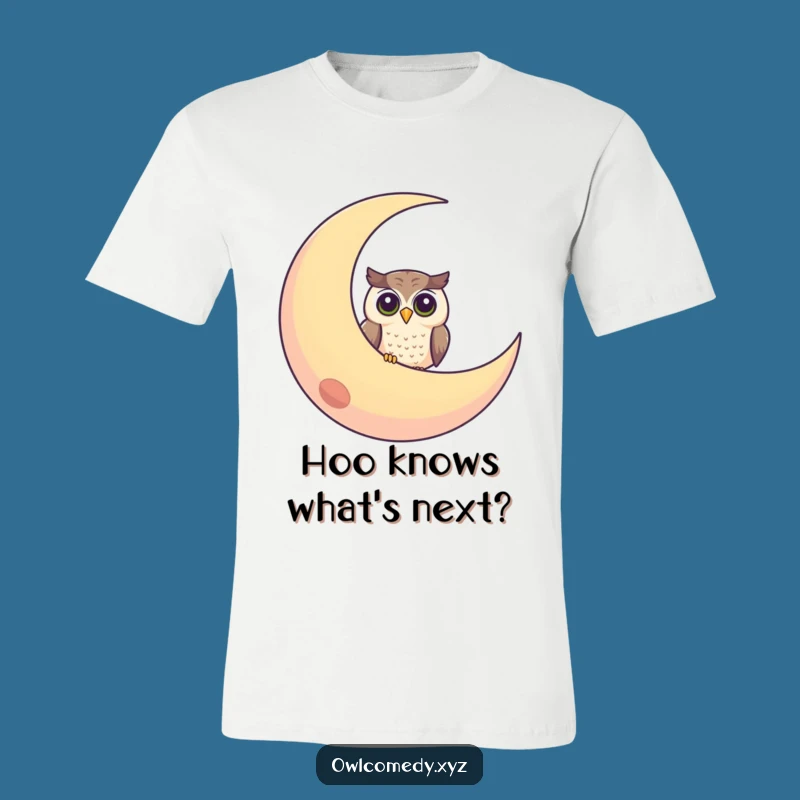 Funny Curious Owl Moon T-Shirt: Peek-a-Boo Fun for a Hilarious Tee