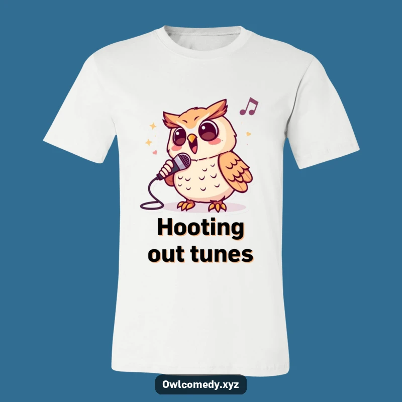 Funny Enthusiastic Owl Singer T-Shirt: Rock Your Day - Great Gift