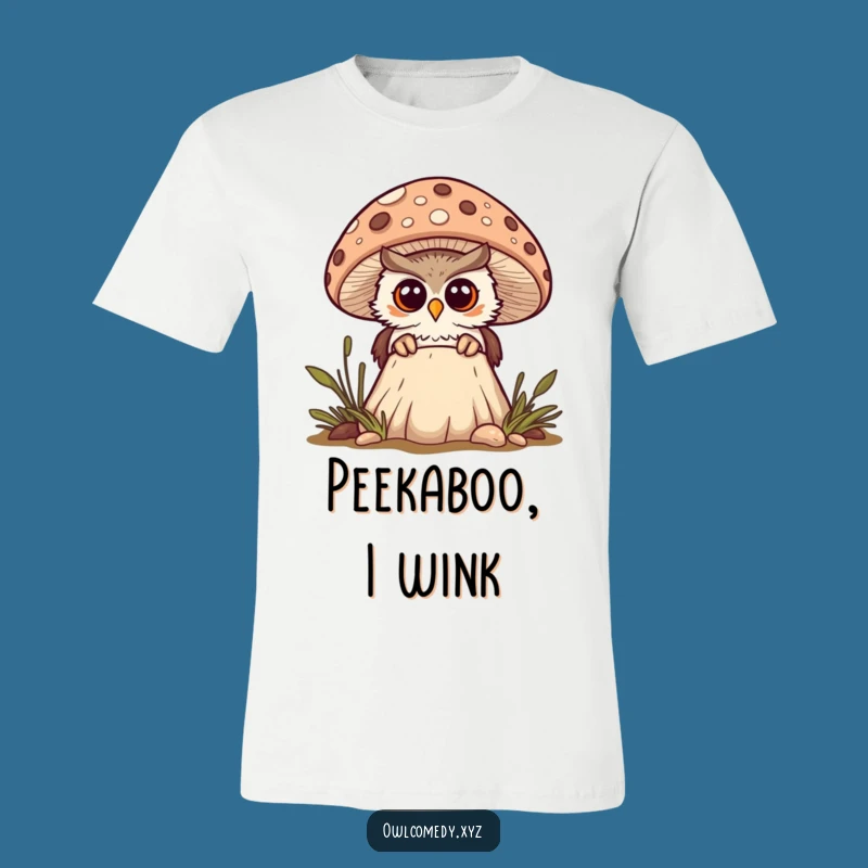 Funny Kawaii Mushroom Owl T-Shirt - Curious Peek Tee