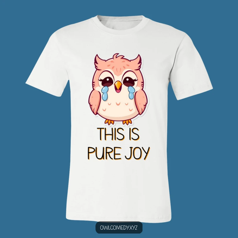Funny Kawaii Owl Laughing Shirt: Hilarious Tears of Joy Tee