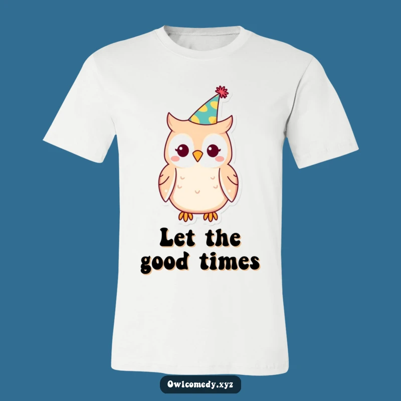 Funny Kawaii Owl Party Hat Shirt: Wearable Fun for Festive Occasions