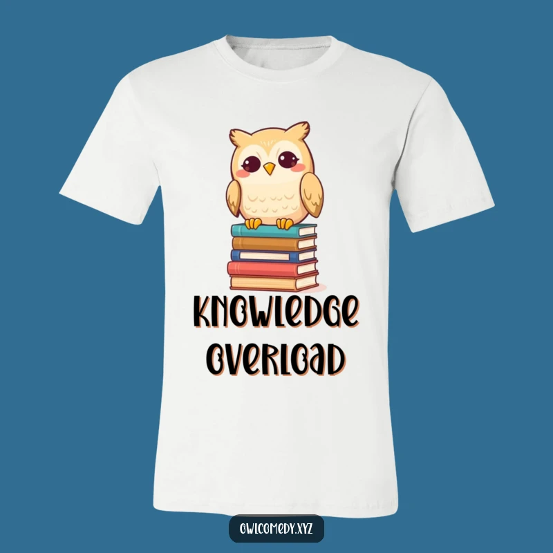 Funny Kawaii Owl T-Shirt - Hilarious Bookworm Tee for Laughs
