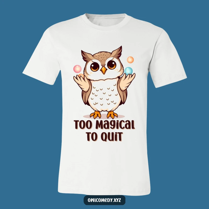 Funny Kawaii Owl T-Shirt: Juggling Orbs, The Hilarious & Whimsical Tee!