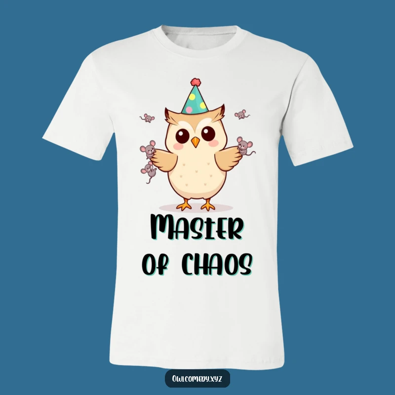 Funny Kawaii Owl T-Shirt - Party Juggler, Quirky Design, Awesome Gift for Fun Lovers