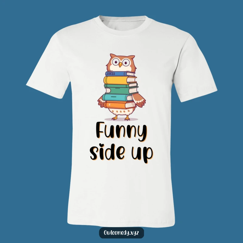 Funny Joke Book Owl T-Shirt: Hilarious Comedy Apparel and Gift for Jokers