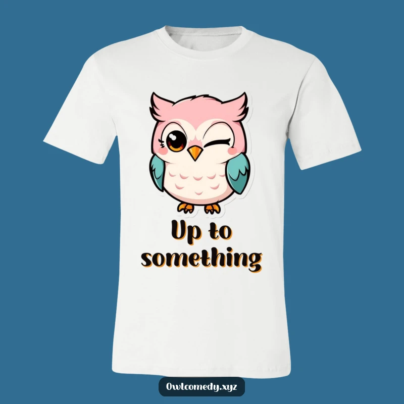 Funny Kawaii Owl Winking Shirt: Cheeky Style for Playful Personalities