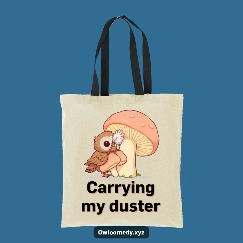 Funny Cleaning Owl Tote Bag: Spacious & Hilarious Woodland Carry-All
