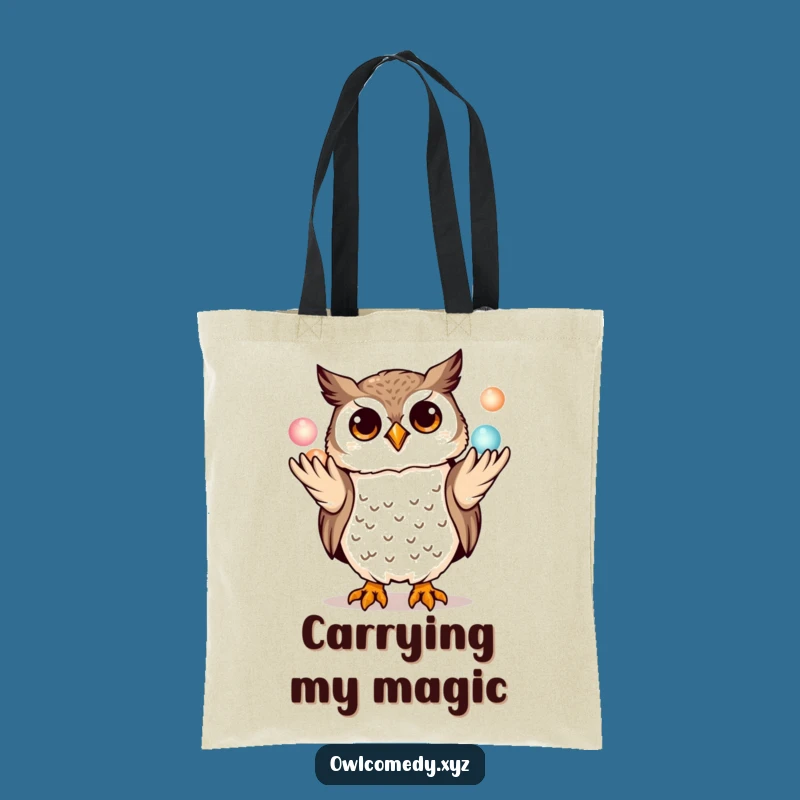 Funny Kawaii Owl Tote Bag: Juggling Essentials, The Hilarious Carry-All!