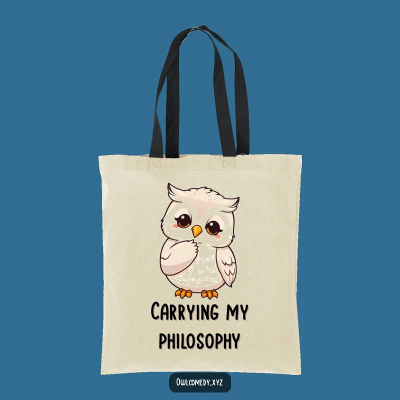 Funny Thoughtful Owl Tote Bag: Carry Your Wisdom - Eco-Friendly Gift