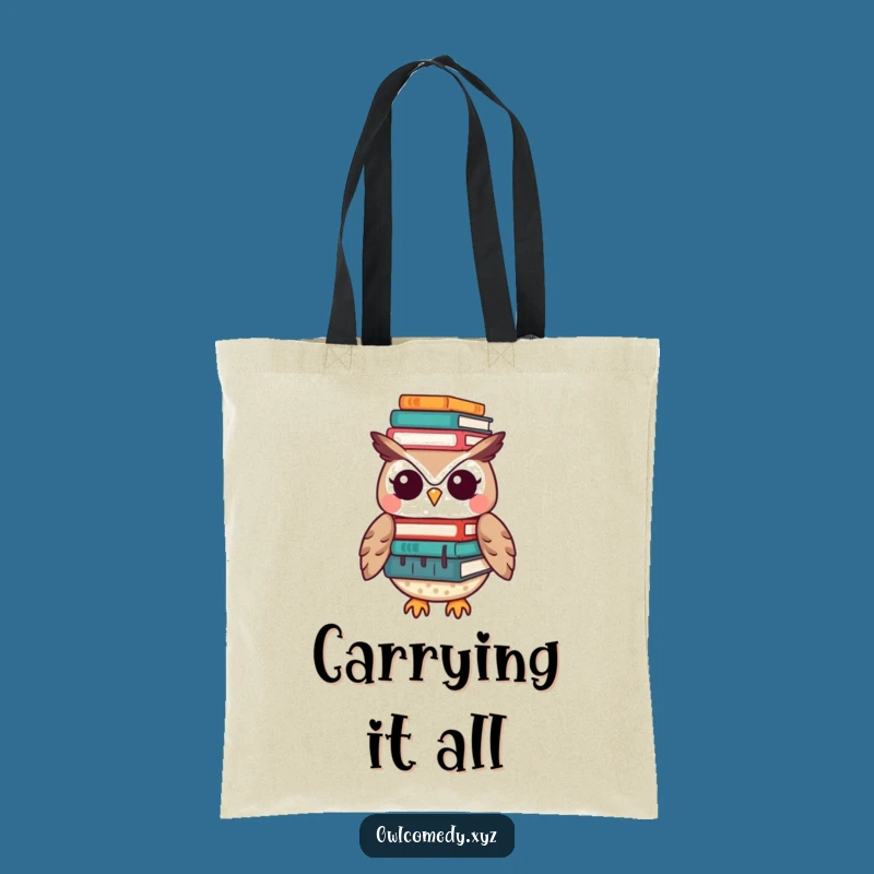 Chic Funny Kawaii Owl Tote Bag - Perfect Funny Gift Carry-All for Book Lovers