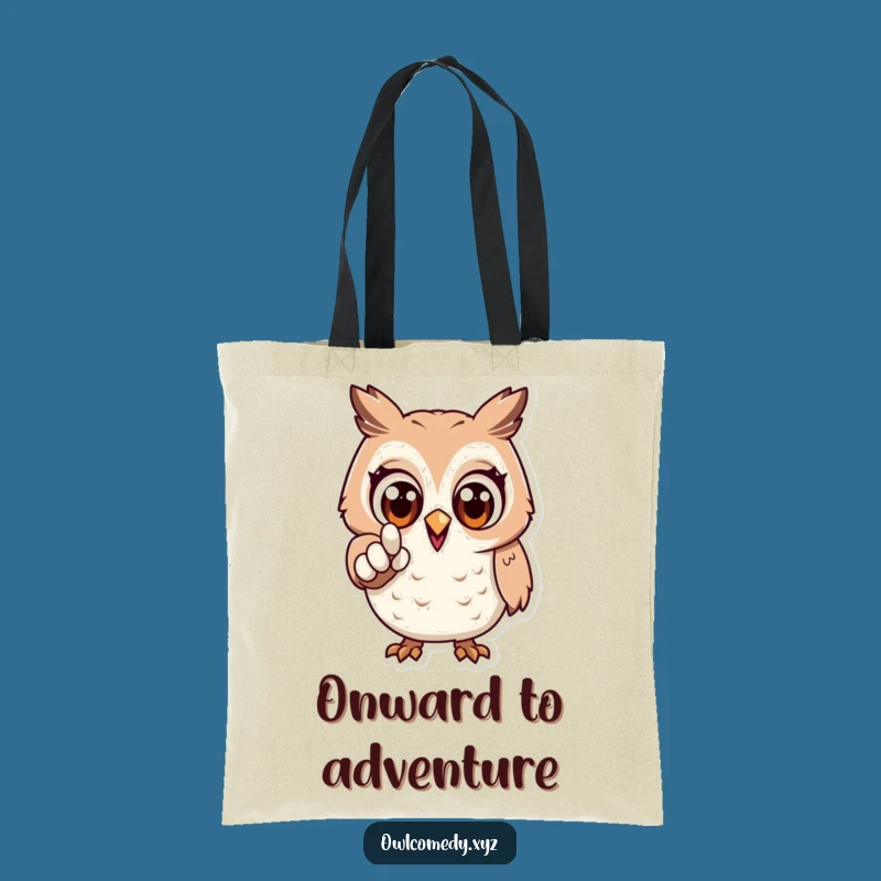 Funny Excited Owl Tote Bag: Carry Your Ambition - Eco-Friendly Gift