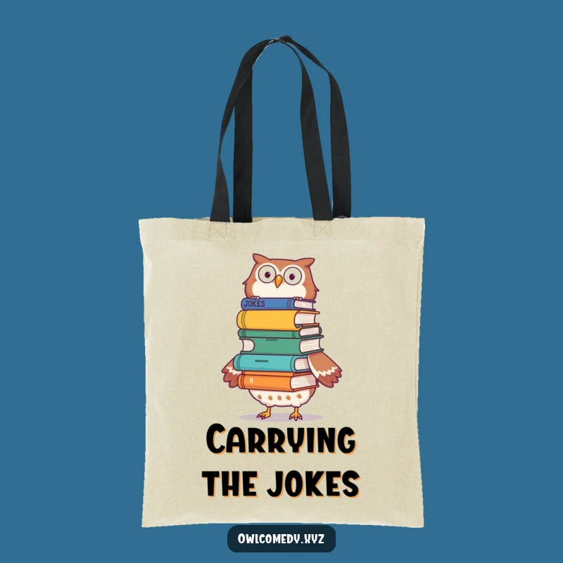Funny Joke Book Owl Tote Bag: Hilarious Accessory and Gift for Bookworms