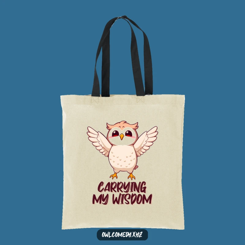Funny Kawaii Owl Flap Tote Bag: Cute Character, Perfect Gift