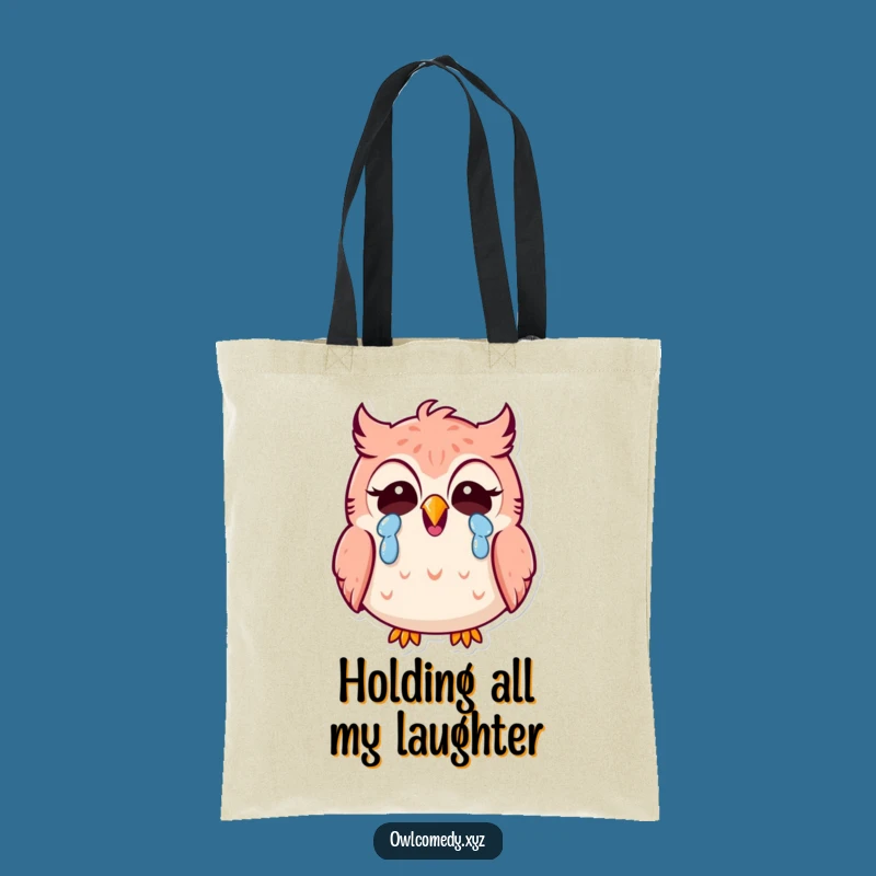 Funny Kawaii Owl Laughing Tote Bag: Carry Your Humor in Style