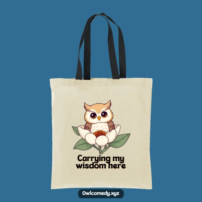 Funny Owl Flower Tote Bag: Carry Your Essentials With a Smile and Style