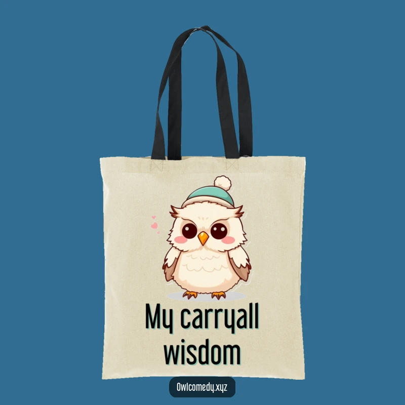 Funny Owl Joke Tote Bag: Fluffy Character, Great for Shopping & Gifts!