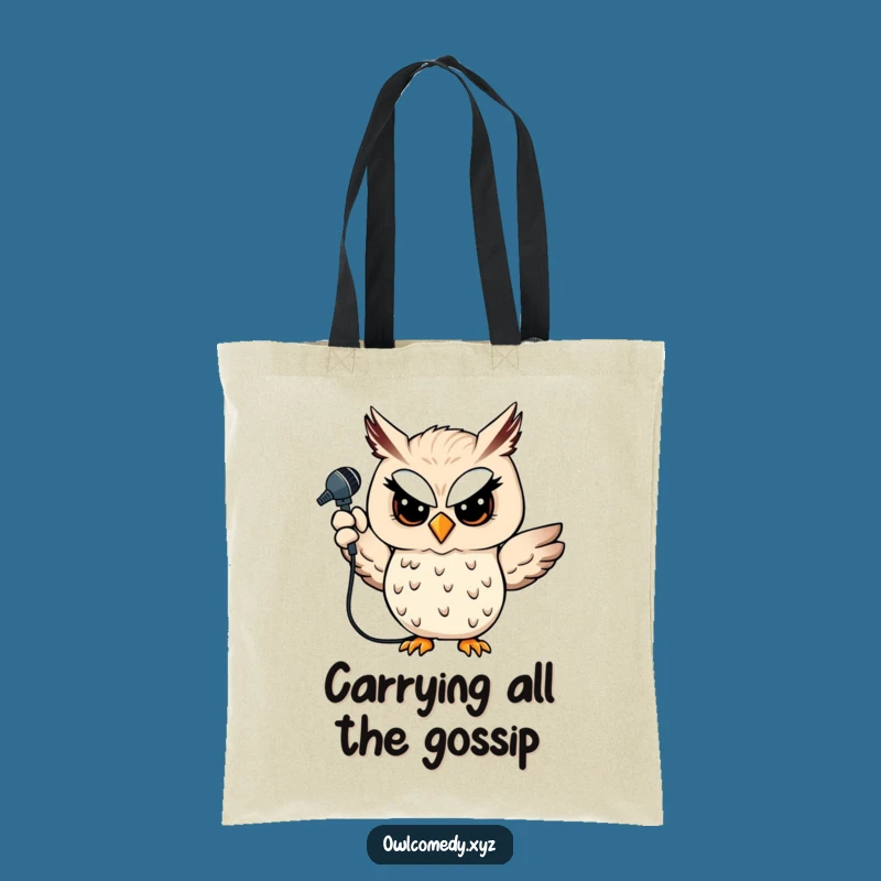 Funny Owl Microphone Tote Bag: Carry Your Performance Gear