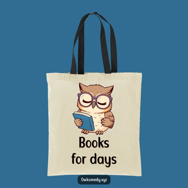 Funny Sleepy Owl Tote Bag: Carry Books in Hilarious Style