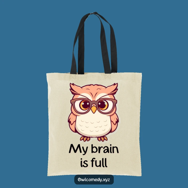 Funny Surprised Owl Tote Bag: Big Eyed Surprise - Stylish & Comical Gift